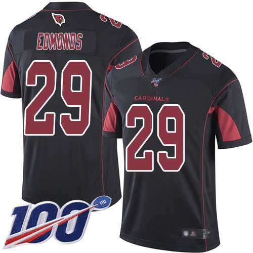 Arizona Cardinals Limited Black Men Chase Edmonds Jersey NFL Football #29 100th Season Rush Vapor Untouchable